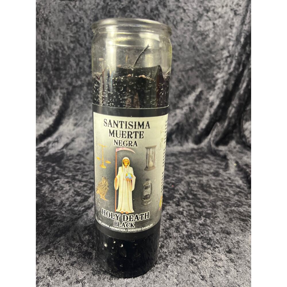 Black Holy Death 7-Day Spiritual Candle, Santisima Muerte Negra